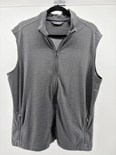 Daniel Cremieux Vest Gray Performance Full Zip Lightweight Golf Men Size Large