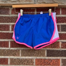 Justice Athletic Blue and Hot Pink Lined Athletic Girl  s Shorts
