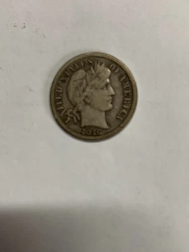 1916-S BARBER DIME VF  ORIGINAL COIN