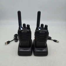 RETC 15 Portable Two-Way Handheld Radio Walkie Talkie & Cradle Model H777 Pair