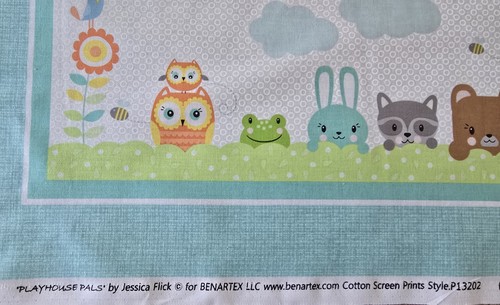 Playhouse Pals Fabric Panel By Benartex 44" L x 44"W Style P13202 - Picture 6 of 8