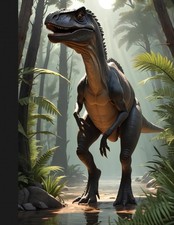 Dinosaur Notebook: Wide Ruled, Lined Paper, 110 Pages all Numbered, Including Na