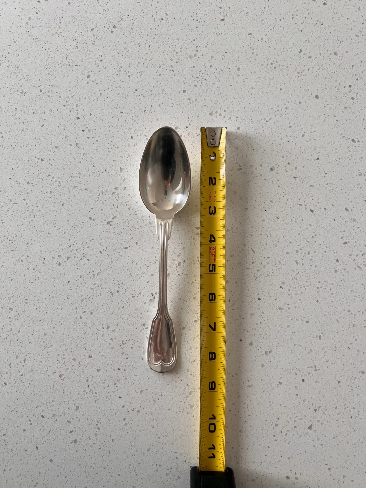 Christofle Chinon Fiddle Silver Serving Spoon 8.25" (2 of 5) Good Condition