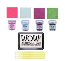 Wow! Metalline Embossing Bundle - Metalline First Frost, Red, Himalayan Musk,...