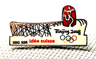 OFFICIAL SWISS TV MEDIA BROADCASTER 2008 BEIJING OLYMPIC GAMES MEDIA PIN 2026
