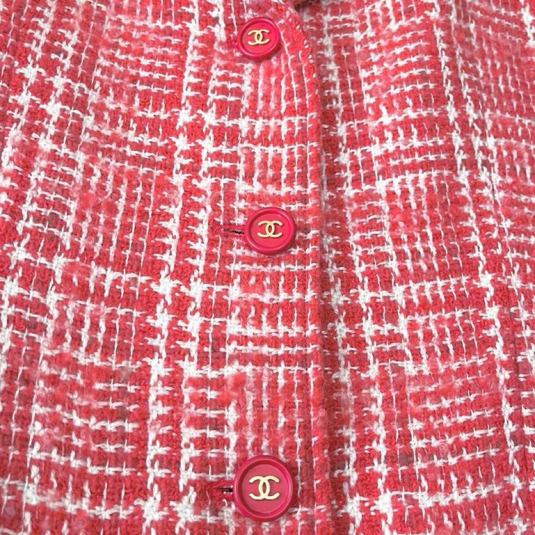Good Condition Chanel Coco Mark Button Wool Tweed… - image 9