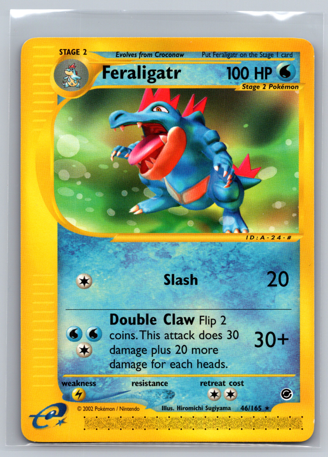 Feraligatr 46/165 RARE Expedition Pokemon 2002 NM Vintage WOTC