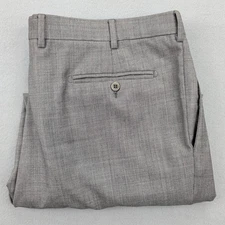 Zanella Dress Pants Mens 40 Gray Bennett Wool Pleated Front Vitale Barberis