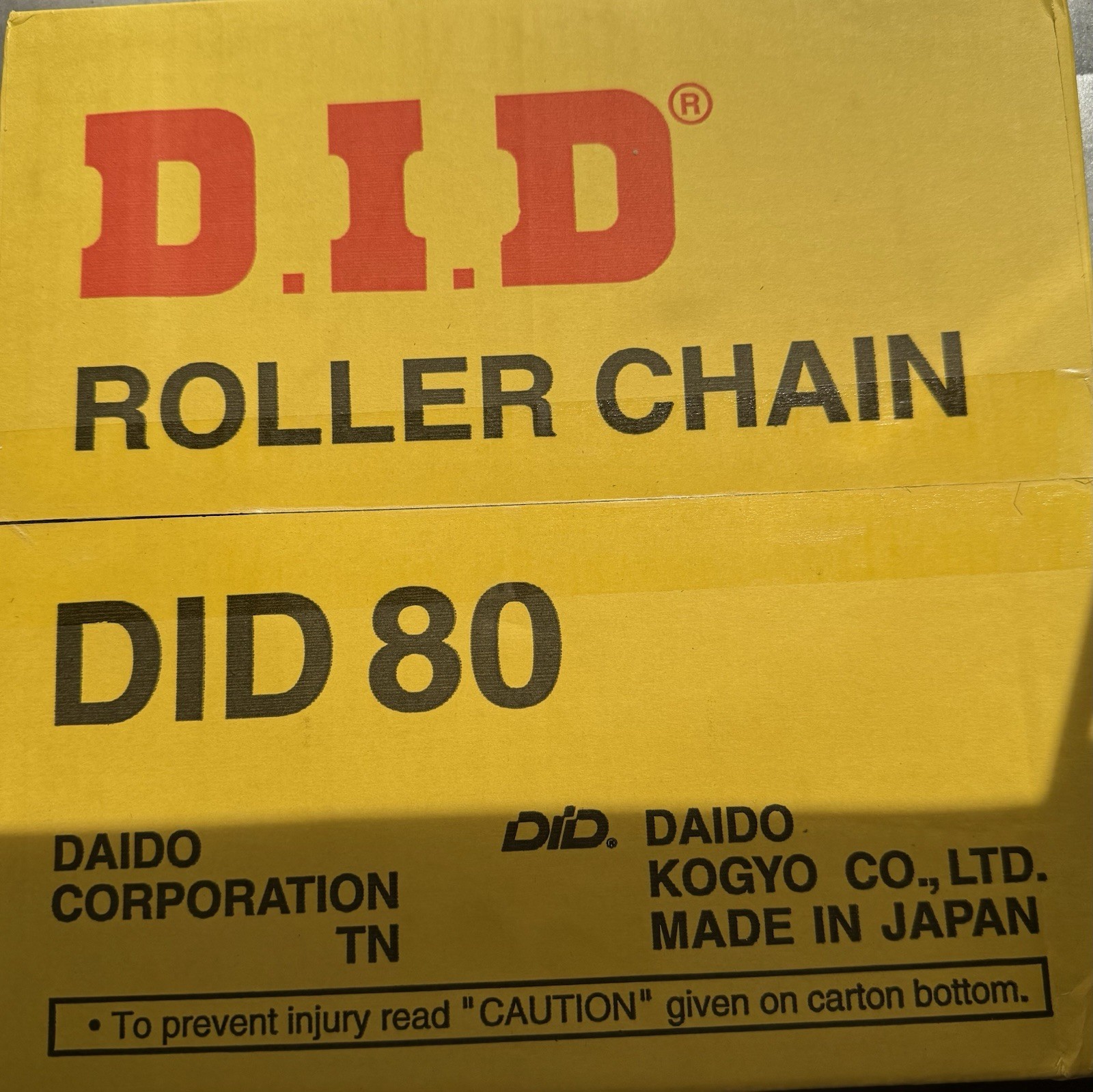 RC80R-1 DAIDO Roller Chain - Made In Japan - 10' Long + 1 Connecting link