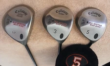 TZ GOLF - EASY TO HIT Callaway Big Bertha Warbird Men's 11*, 3, 5 Woods SET R RH