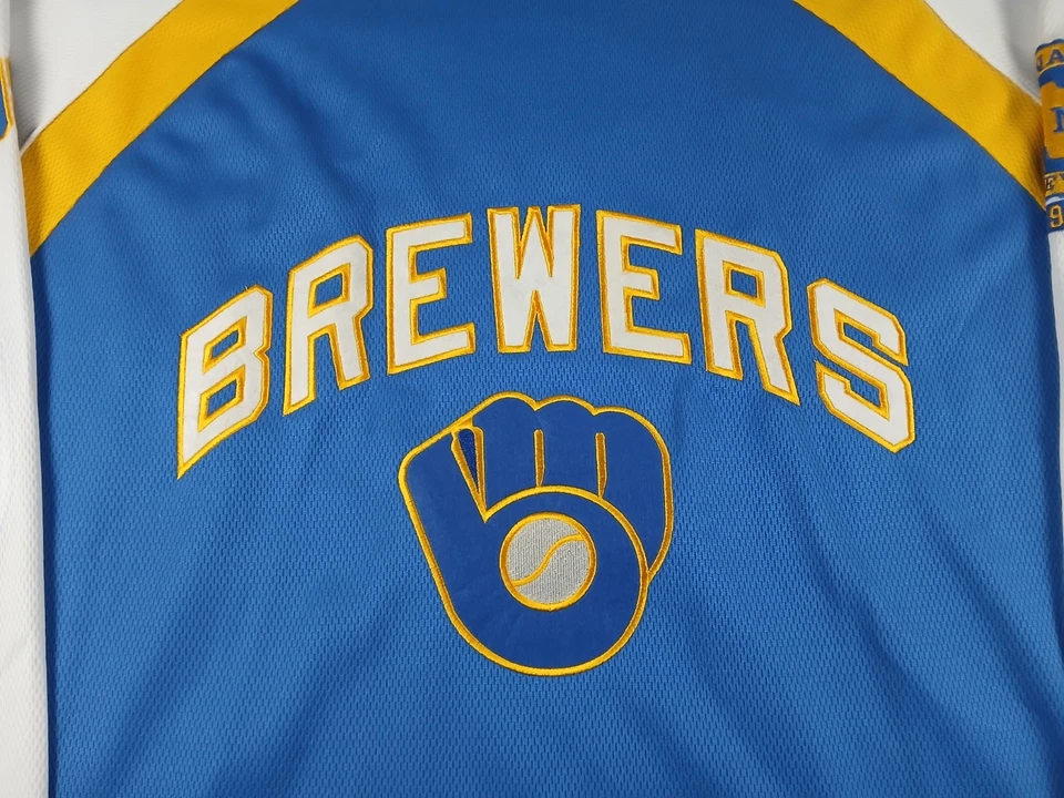 Milwaukee Brewers 1982 World Series Long Sleeve Jersey Mens Size XL Cooperstown - Image 2 of 4