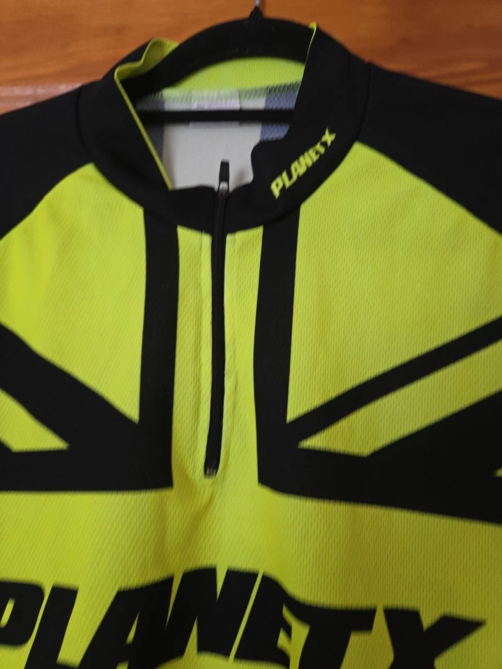 Planetx Cycling Jersey Shirt  Size Adults Bike Wear Size XXL Yellow & Black - Image 4 of 4