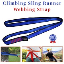 16mm Nylon Sling 22KN Rock Utility Climbing Webbing Loop Lightweight 60cm Blue