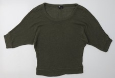 Womens UK Size L Sparkle  Fade Green Pullover Sweatshirt