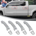 For Chevy Silverado GMC Sierra 1500 2019-2024 Door Handle Cover Chrome W/Smart K