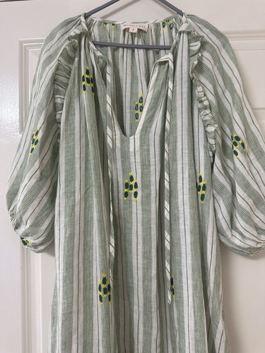 WIGGI KIT GREEN LINEN DRESS - Picture 5 of 12