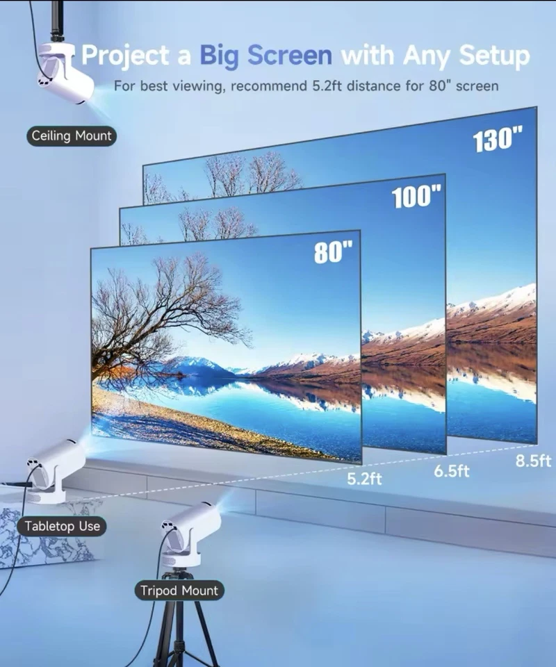 Magcubic-Projektor HY300 PRO 4K Android 11 Dual Wifi6 260ANSI Allwinner H713 BT5 - Bild 2 von 4