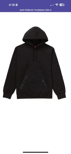 Sweat à capuche noir Supreme Tonal Webbing taille XL SS20SW20