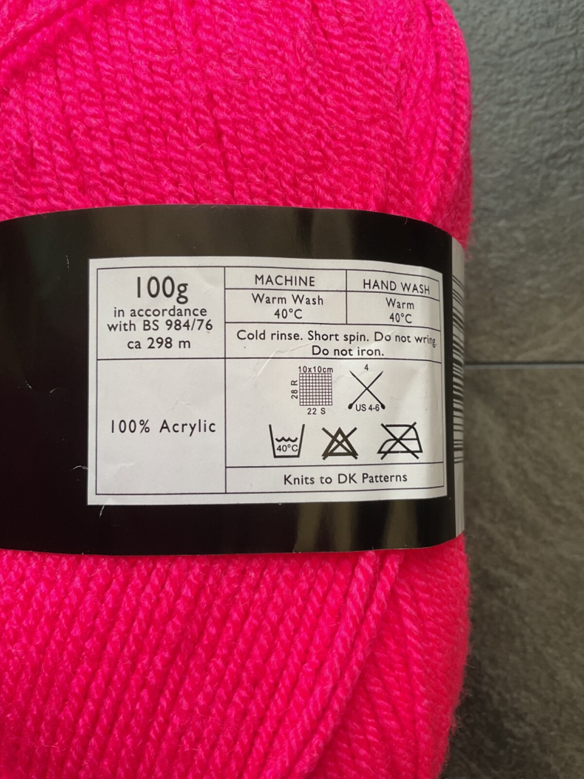 knitting / crochet DK yarn in Bright Pink. 5 x 100g. eBay