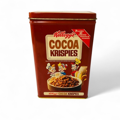 Vintage Kellogg’s Cocoa Krispies Tin – Snap Crackle Pop Retro Cereal Box