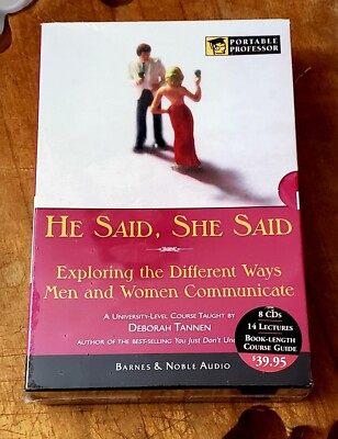Portable Professor, He Said, She Said by Deborah Tannen 8 CD, 14 Lectures, NEW