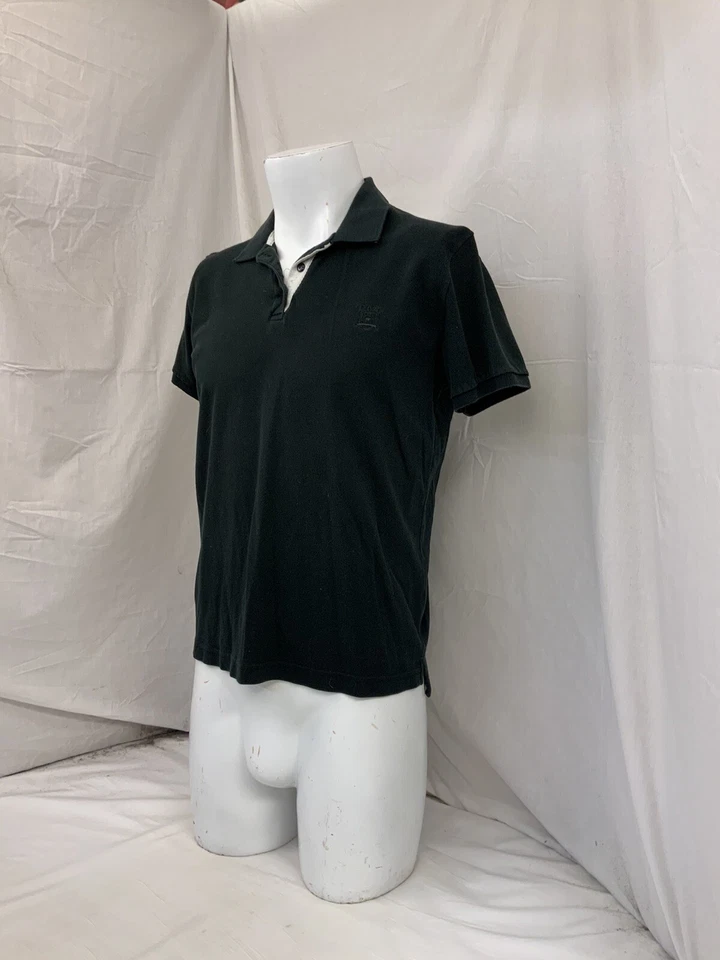 Regatta Shirt L Black Polo 100% Cotton Made In Egypt Short Sleeve YGI N2-357 - Image 4 of 4
