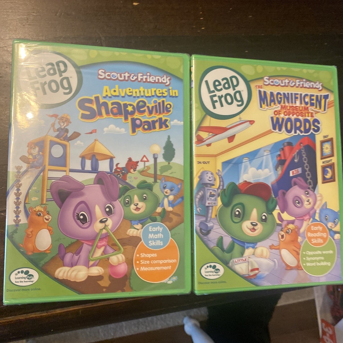 Leap Frog DVD Lot Of 2 shapeville park Magnificent Museum Opposite