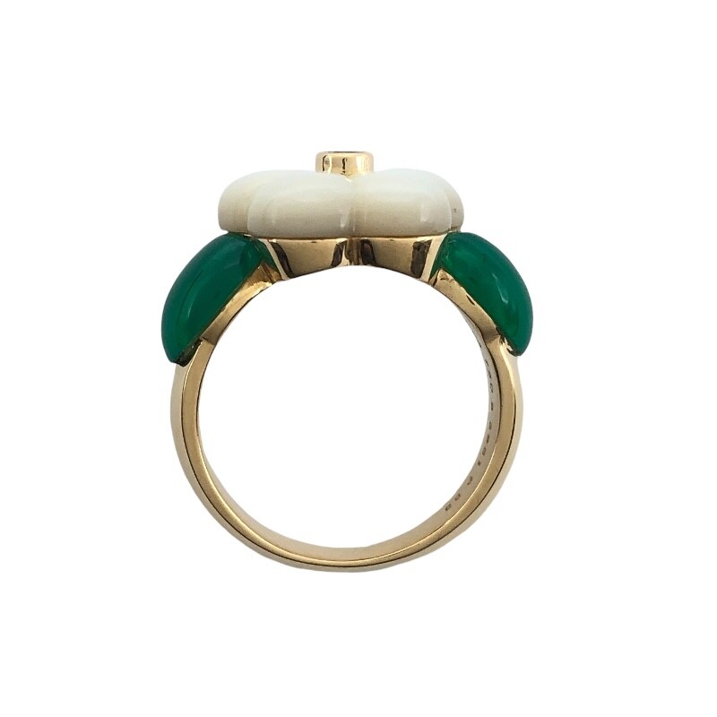 Van Cleef & Arpelsリング Van Cleef & Arpels Coral camellia ring K18YG US#5~5.25