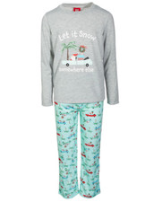 FAMILY PAJAMAS Big Kids' 2-Piece Tropical Santa Pajama Set sz XL X-Large 14/15 