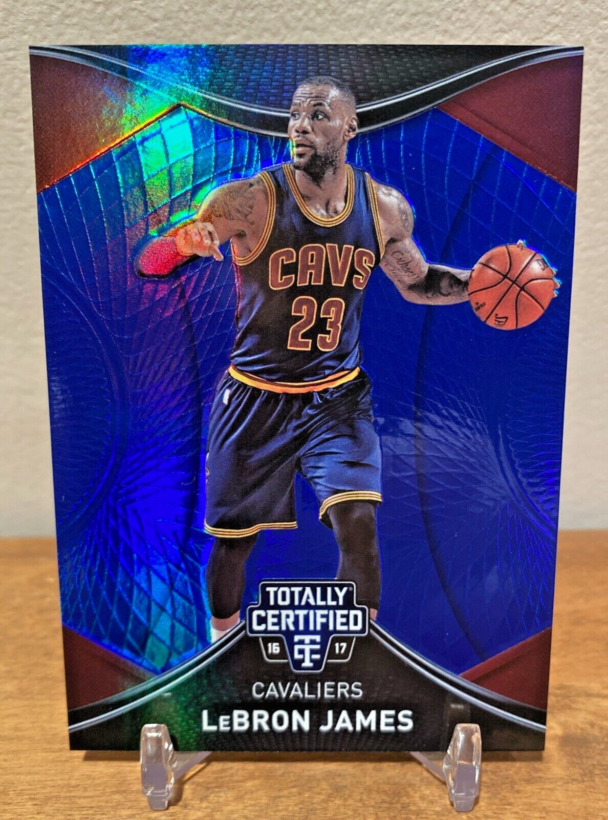 LEBRON JAMES 2016-17 Totally Certified Base Blue Parallel #'d 01/99, CAVS