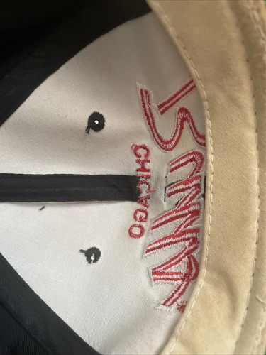 VTG Chicago Bulls Sports Specialties Script SnapBack Hat Black Red 90s The Twill - Picture 7 of 12