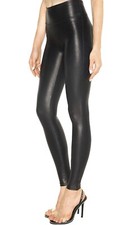 Nwot Set Of 2 Stretchy Faux Leather Leggings Pants, Black m21 