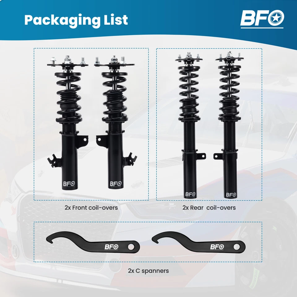 Kit de suspensión enrollables ajustables BFO para Toyota Camry 1992-2001 ES300 92-01 Foto 2 de 4
