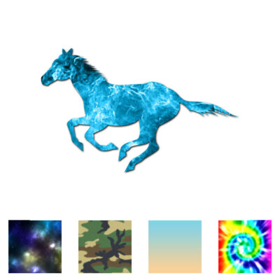Horse Running - Vinyl Decal Sticker - Multiple Patterns & Sizes - ebn899
