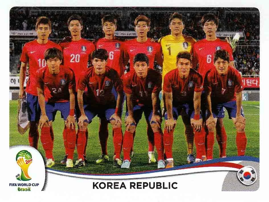 PANINI FUßBALL FIFA WM 2014 BRASIL/BRASILIEN Panini Sticker World Cup 2014 No. 622 Korea Republic Team Team Image NEW