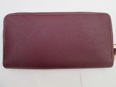 Portefeuille Vintage LE TANNEUR - Similicuir Et Toile, Couleur Violet - Occasion En Très Bon état (TBEG) - Pour Femme