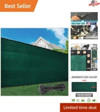 Durable Green Privacy Fence Screen - 3-Year Warranty and Cable Zip Ties Included