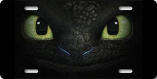 Dragon Eyes How to Train VANITY LICENSE PLATE Car truck sports tag Toothless