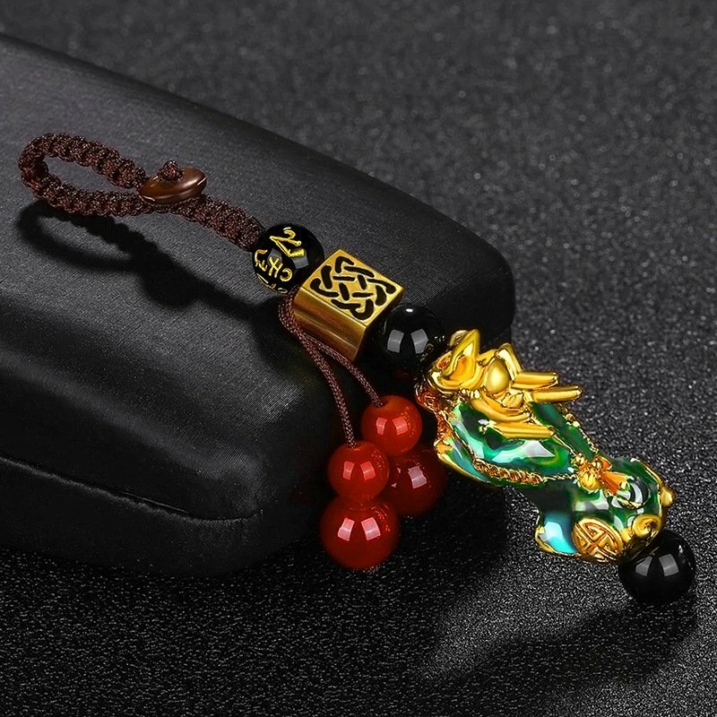 Good luck shop charm keychain