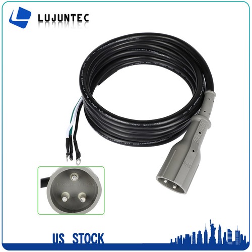 Charger Plug & Cord Set 3 Pin Round For Club Car DS & Precedent 48V Golf Cart