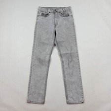 Vintage 90s Levi's Gray Acid Wash Student Size 27x29 Straight Leg Denim Jeans