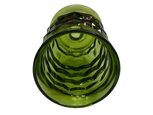 VTG Indiana Glass Whitehall Cubist Green Footed Juice Glass Replacement 4 Inch - Picture 3 of 5