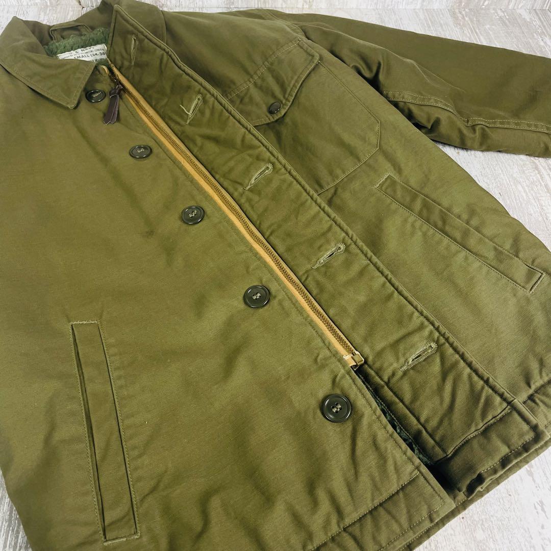 Buzz Rickson's A-2 DECK JACKET OLIVE DRAB Cotton Size S Used