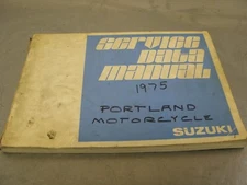 1975 Suzuki Service Data Manual 75 Guide Spec Specifications Factory OEM Dealer
