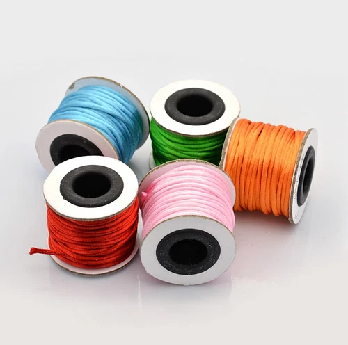 1-3-5-10m Chinese Macrame Knot Making Nylon Cord Thread Soft Satin Round 1mm dia - Picture 5 of 39
