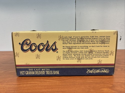 ERTL Coors Adult Collectible Metal Bank 1927 Graham Delivery Truck Malted CV JD - Picture 4 of 8