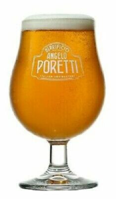 Set Of 4 x Birrificio Angelo Poretti 20oz Pint Goblet Glasses Brand New Genuine