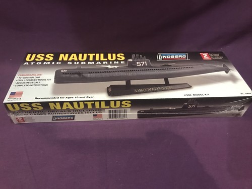 Lindberg USS NAUTILUS Atomic Submarine 1:300 Scale Model Kit # 70884 NEW SEALED - 第 2/5 張圖片
