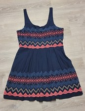 HeartSoul Women's Blue Embroidered Sleeveless Shift Mini Dress Size XL