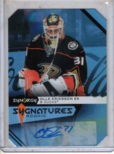 2023-24 UD Synergy hockey Olle Eriksson Ek Signatures Rookie auto card DUCKS